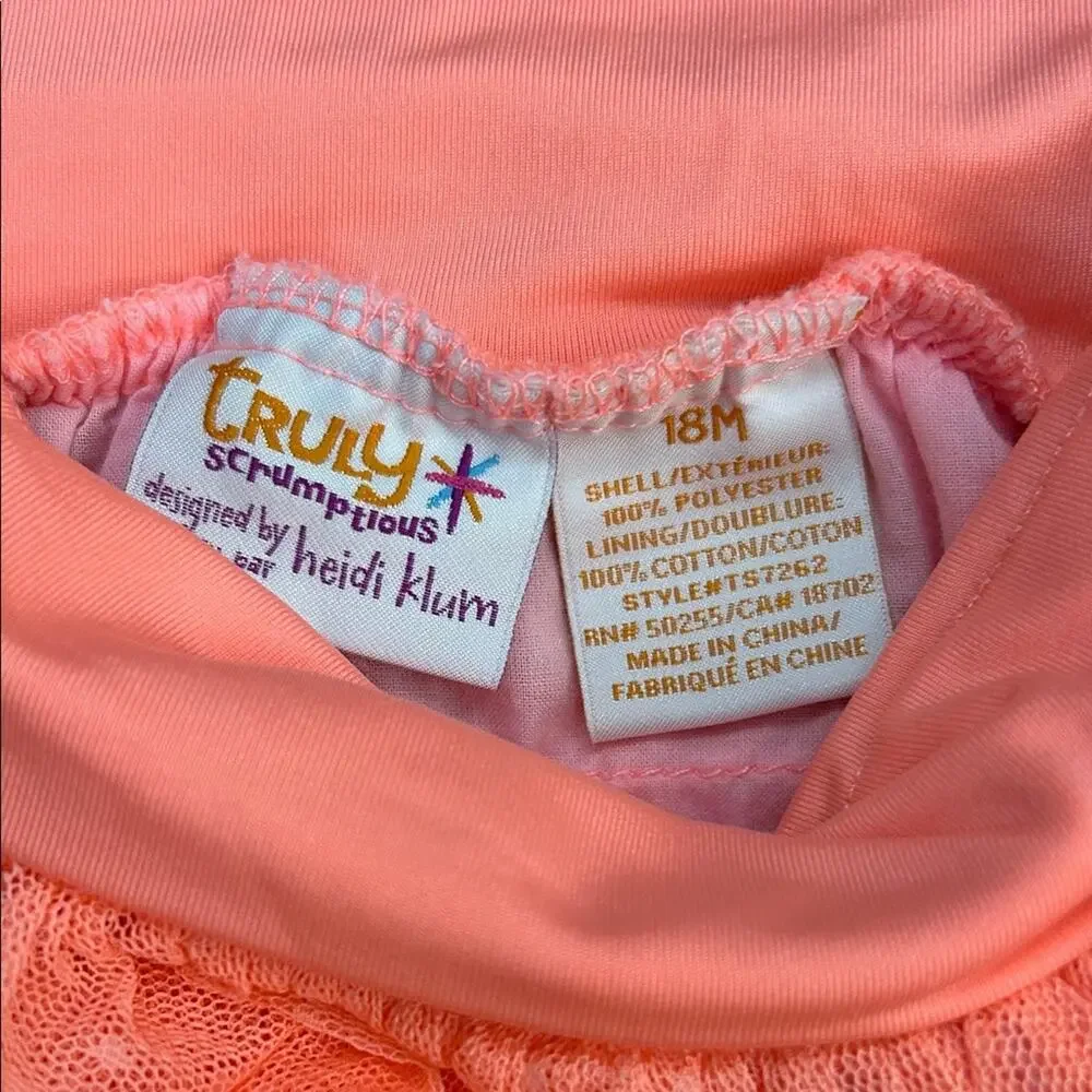 Truly Scrumptious by Heidi Klum Coral Tulle Skirt, Size 18m